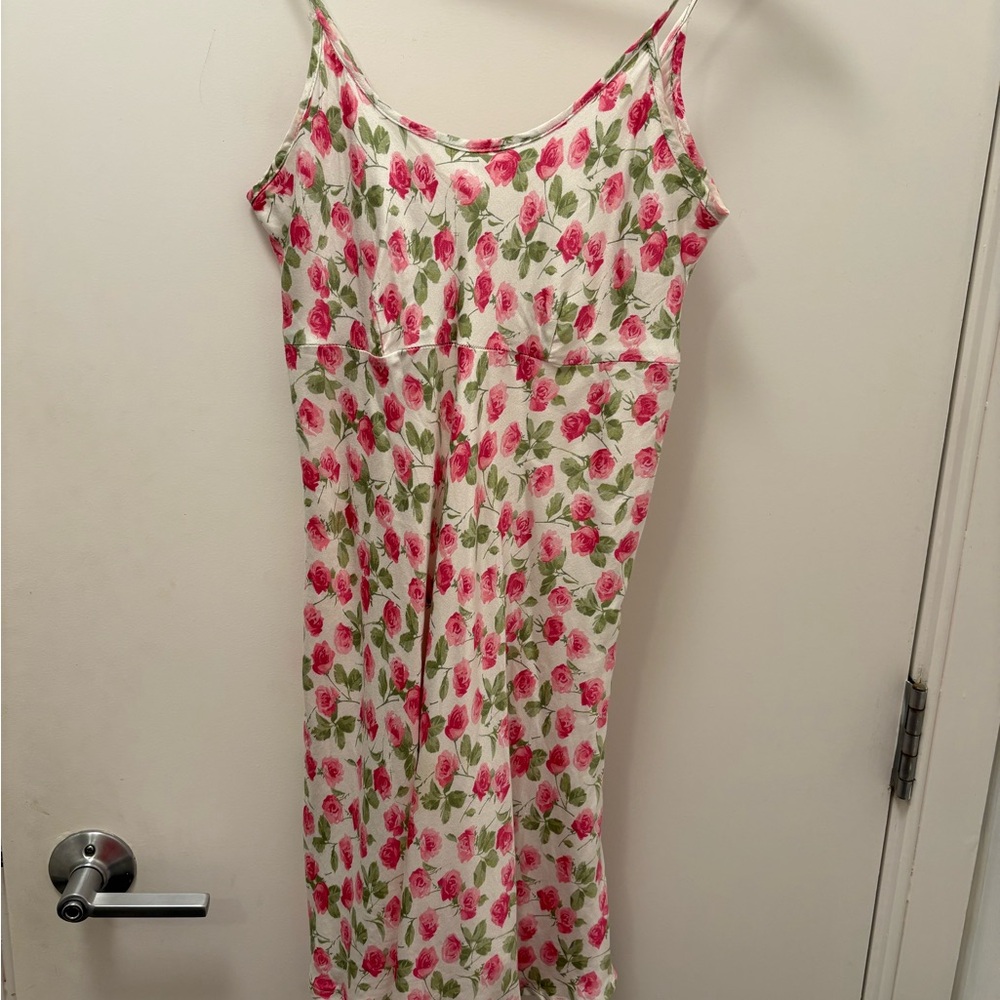 Vintage Stefanel Pink and Cream Floral Fabric